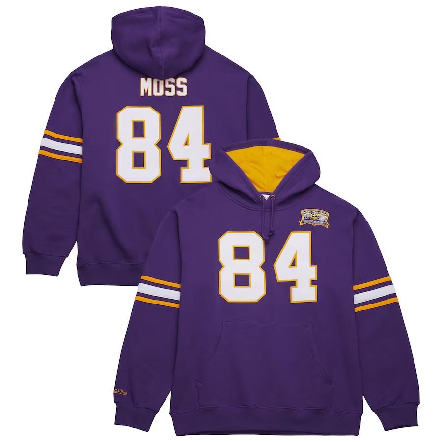 Men 2025 NFL Minnesota Vikings #84 Moss purple Hoodie 0819